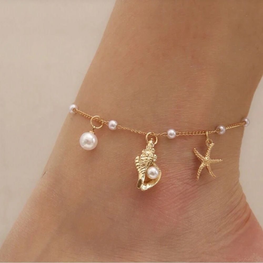 Ocean Charm Gold anklet M585